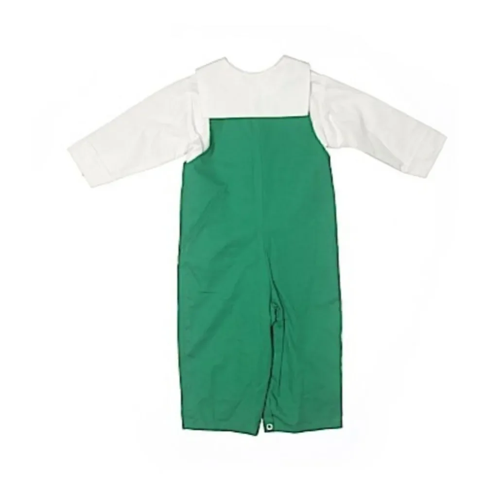 ‎Boys Green Jumper & White Shirt 2T
